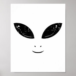 Alien Face Funny Costume Ufo Space Boys Girls Kids Poster