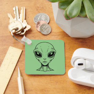 Alien Face Key Ring