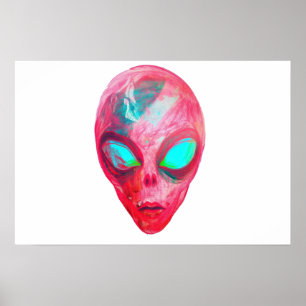 Alien face mask  poster