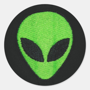 Alien face (stickers) classic round sticker