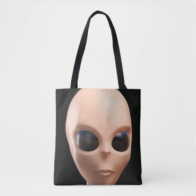 Alien Face Tote Bag (Front)