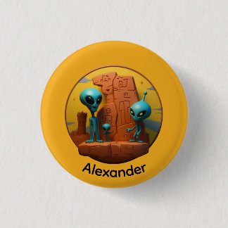 Alien Family 3 Cm Round Badge