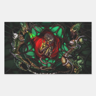 Alien Family Decal Rectangular Sticker