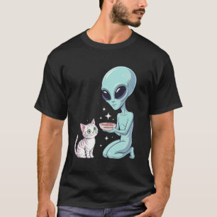 Alien Feeding Cat T-Shirt