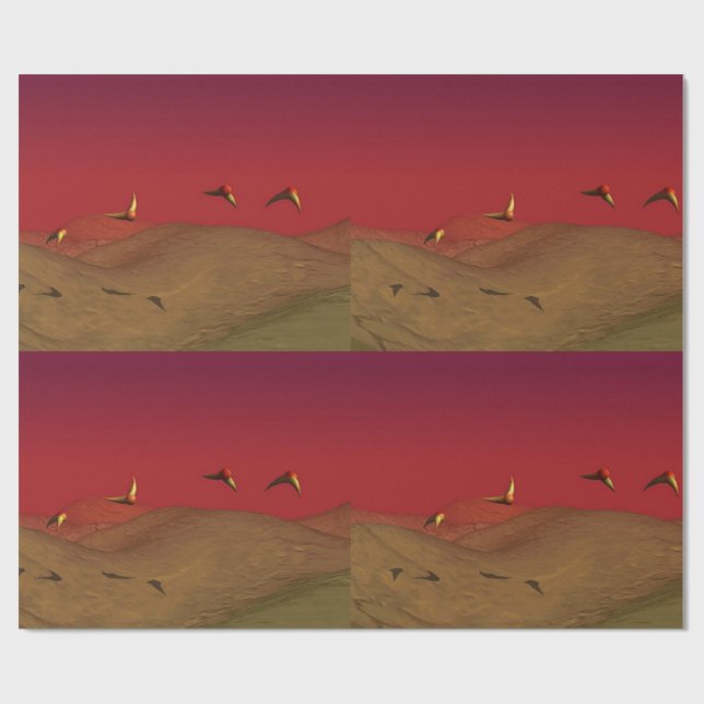 Alien Flight Wrapping Paper (Flat)