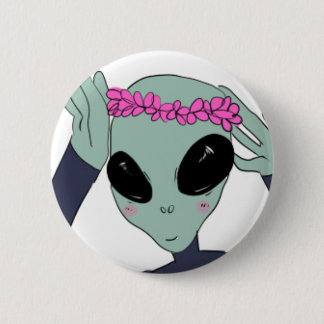 alien flower crown button
