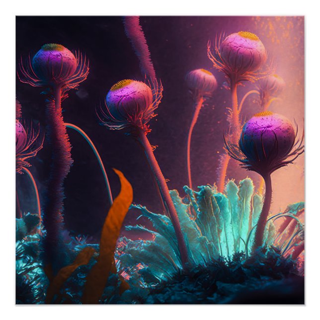 Alien Flowers Poster (Front)