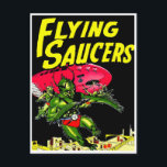 Alien Flying Saucers Vintage Comic Book Art Postcard<br><div class="desc">Alien Flying Saucers Vintage Comic Book Art Vintage Science Fiction, Horror, and Fantasy Illustration Art. Fantastic collection of retro comic book art available on t-shirts, hats, fridge magnets, pins, buttons, aprons, greeting cards, postcards, bags, covers, dartboards, towels, decorator jars, mugs, water bottles, and many more exciting gift ideas. U.F.O. Aliens...</div>