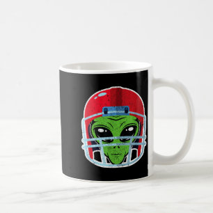 Alien Football Helmet Halloween Gift for Outer Coffee Mug
