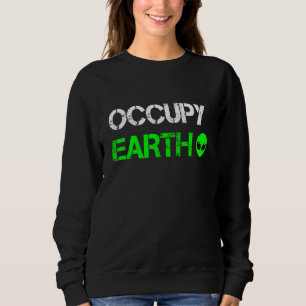 Alien  For Adults Spacecraft Ufo Green Area 51 1 Sweatshirt