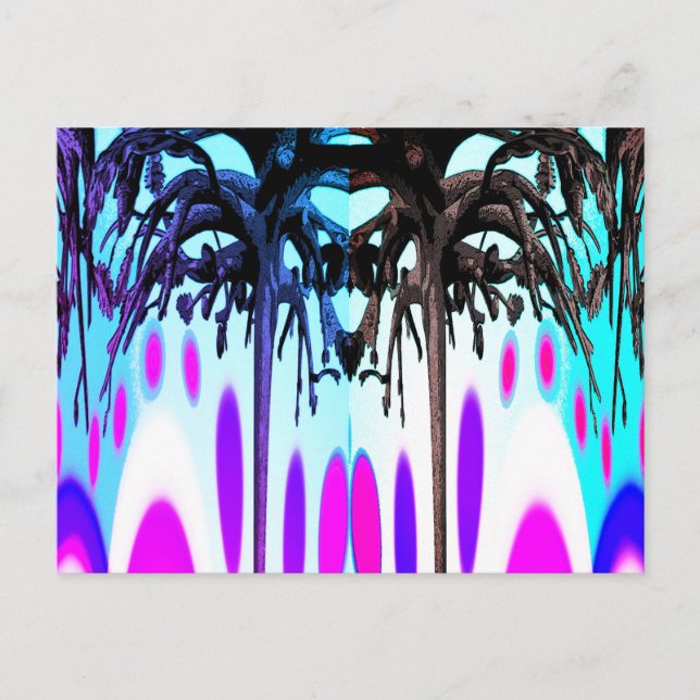 Alien forest art postcard (Front)