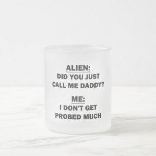 Alien Frosted Glass Coffee Mug