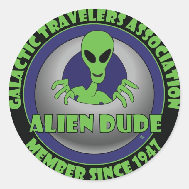 ALIEN GALAXY #1 CLASSIC ROUND STICKER (Front)