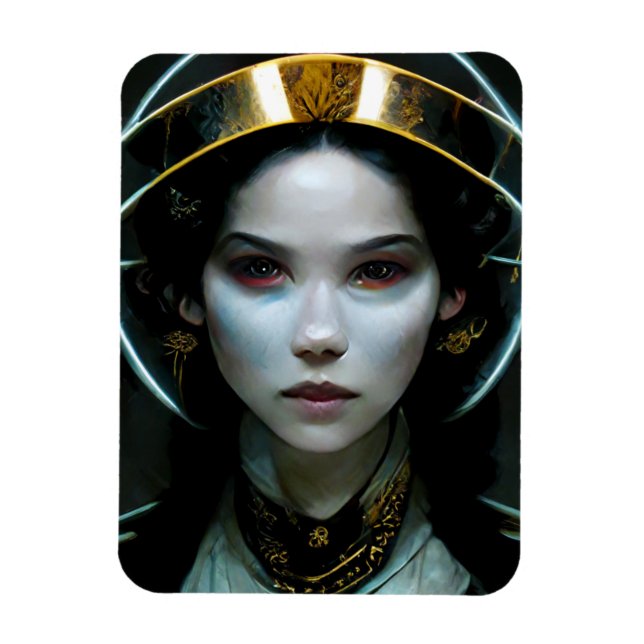 Alien Girl 2 Science Fiction Magnet (Vertical)