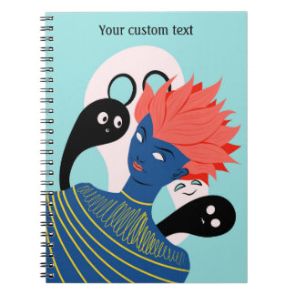 Alien Girl With Spooky Ghosts Imaginary Friends Notebook