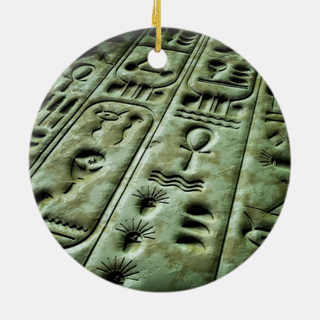 Alien Glyphs 02 Ceramic Tree Decoration (Back)
