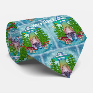 Alien Gnome Abduction  Tie