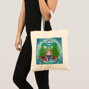 Alien Gnome Abduction  Tote Bag