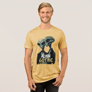 Alien Gothic Tri-Blend Shirt – Retro Meets Whimsy