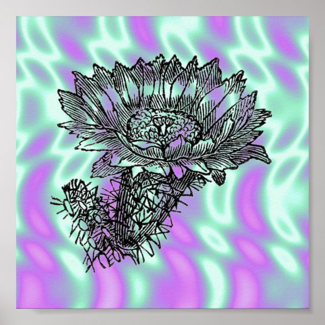 Alien Green, Cactus Poster (Front)