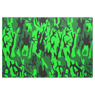 Alien Green Camo Fabric
