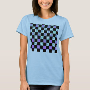 Alien Green Chequered Pattern Women's Shirt