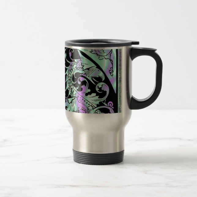 Alien Green, Dragon Travel Mug (Right)