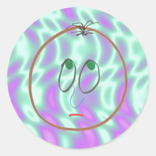 Alien Green, Funny Faces Sticker