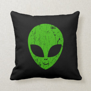 alien green head ufo science fiction extraterrestr cushion
