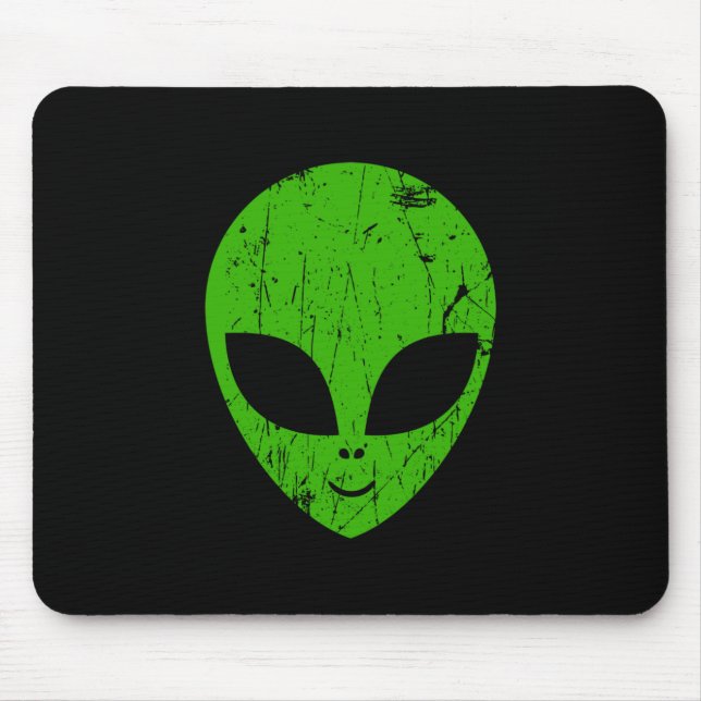 alien green head ufo science fiction extraterrestr mouse mat (Front)