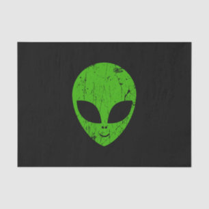 alien green head ufo science fiction extraterrestr tissue paper