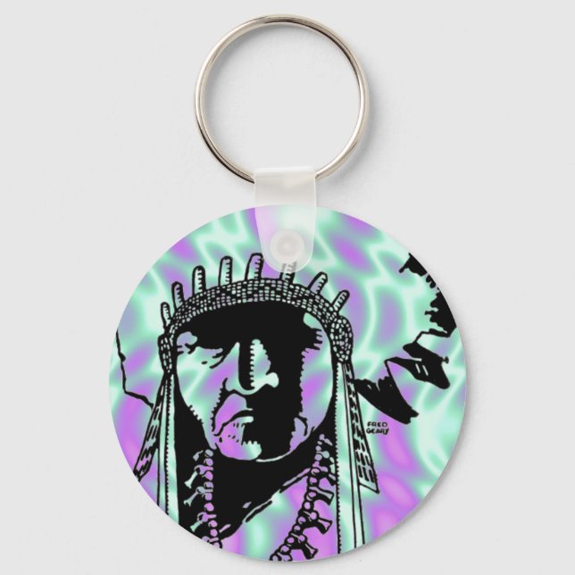 Alien Green, Indian Keychain (Front)