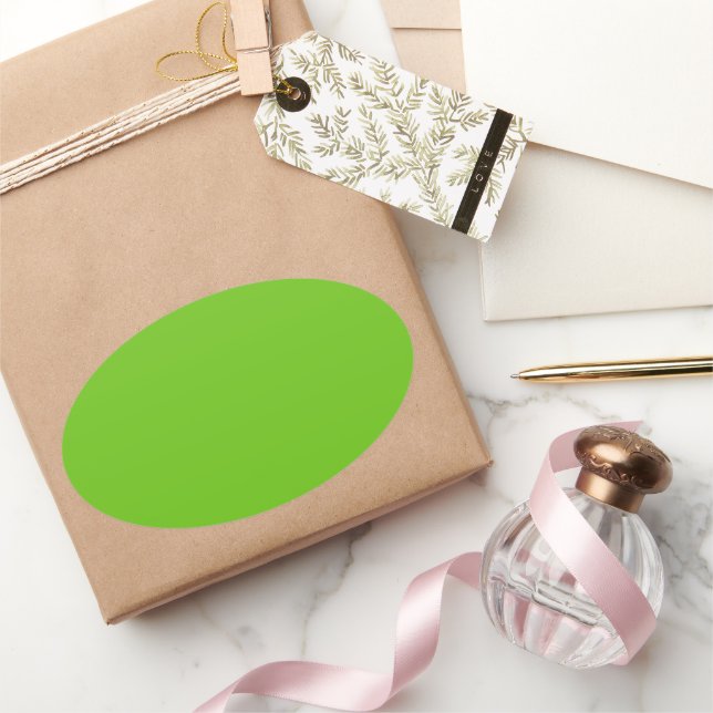 Alien Green Oval Sticker (Gifting)