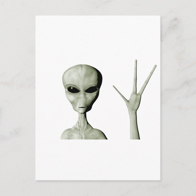 Alien greeting postcard (Front)