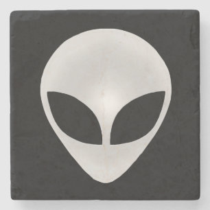 Alien Grey Head Stone Coaster