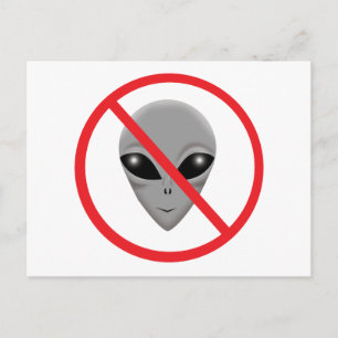 Alien Grey Postcard