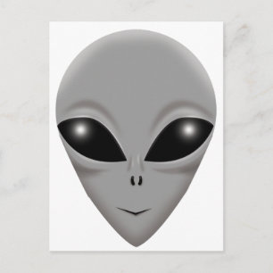 Alien Grey Postcard