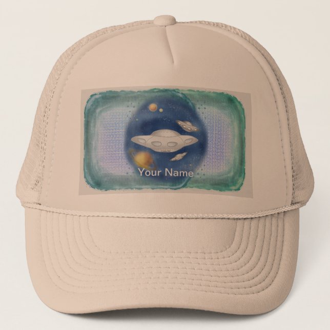 Alien Grey Spaceship Hat (Front)