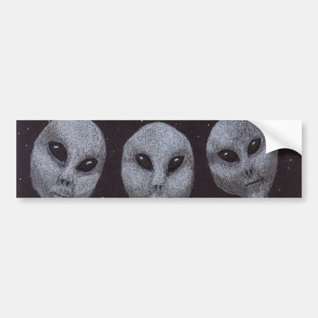 Alien Greys Bumper Sticker (Front)