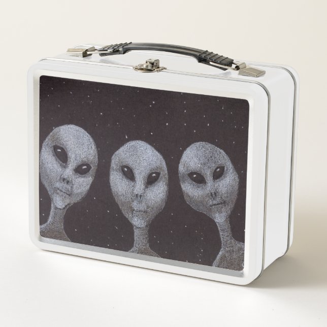 Alien Greys Metal Lunch Box (Front)