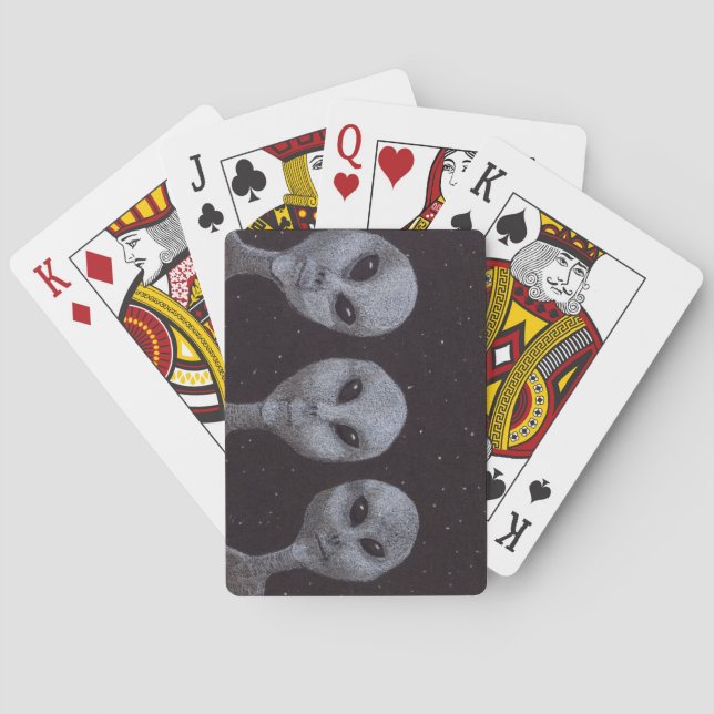 Alien Greys Playing Cards (Back)