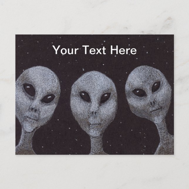 Alien Greys Postcard (Front)