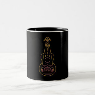 Alien Guitar Two-Tone Coffee Mug