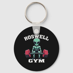 Alien Gym Funny Ufo Roswell Bodybuilding Fitness  Key Ring