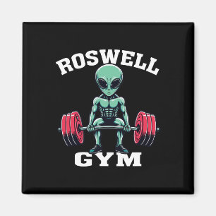 Alien Gym Funny Ufo Roswell Bodybuilding Fitness  Magnet