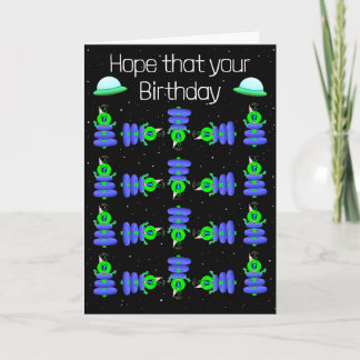 Alien Gymnast Birthday Card by Jo Images