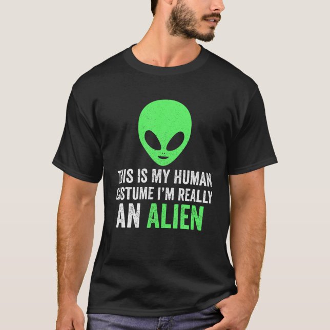 Alien Halloween , Alien Hallowen Costume, Girl Boy T-Shirt (Front)