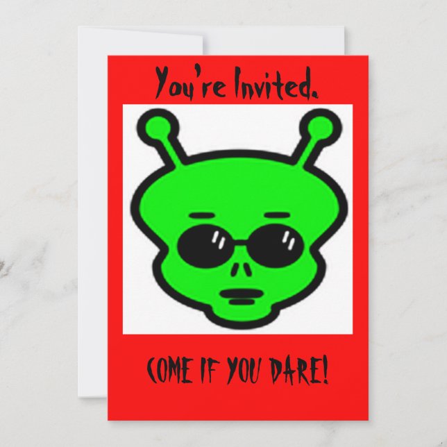 Alien Halloween Invitation (Front)