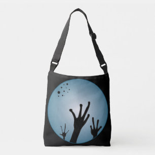 Alien Hands Sci-Fi Fantasy ET Spooky Weird Planet  Crossbody Bag