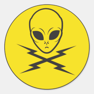 Alien Hangar Classic Round Sticker